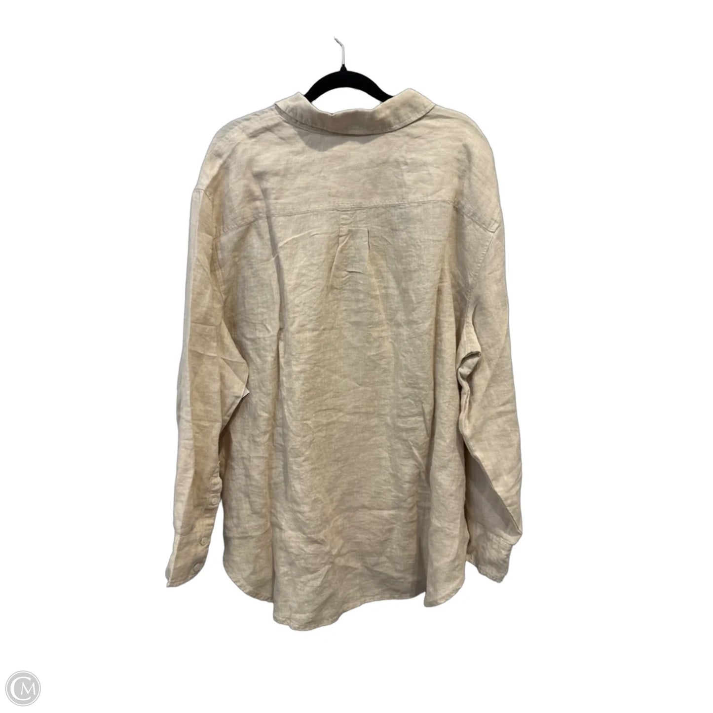 Top Long Sleeve By Talbots In Tan, Size: Xl