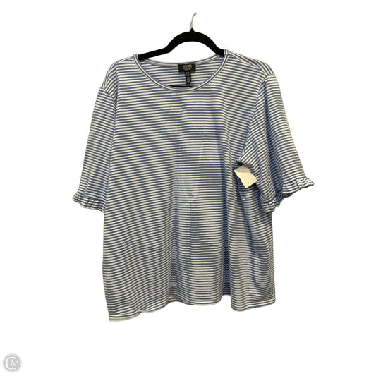 Top Short Sleeve By Jones New York In Striped Pattern, Size: Xl