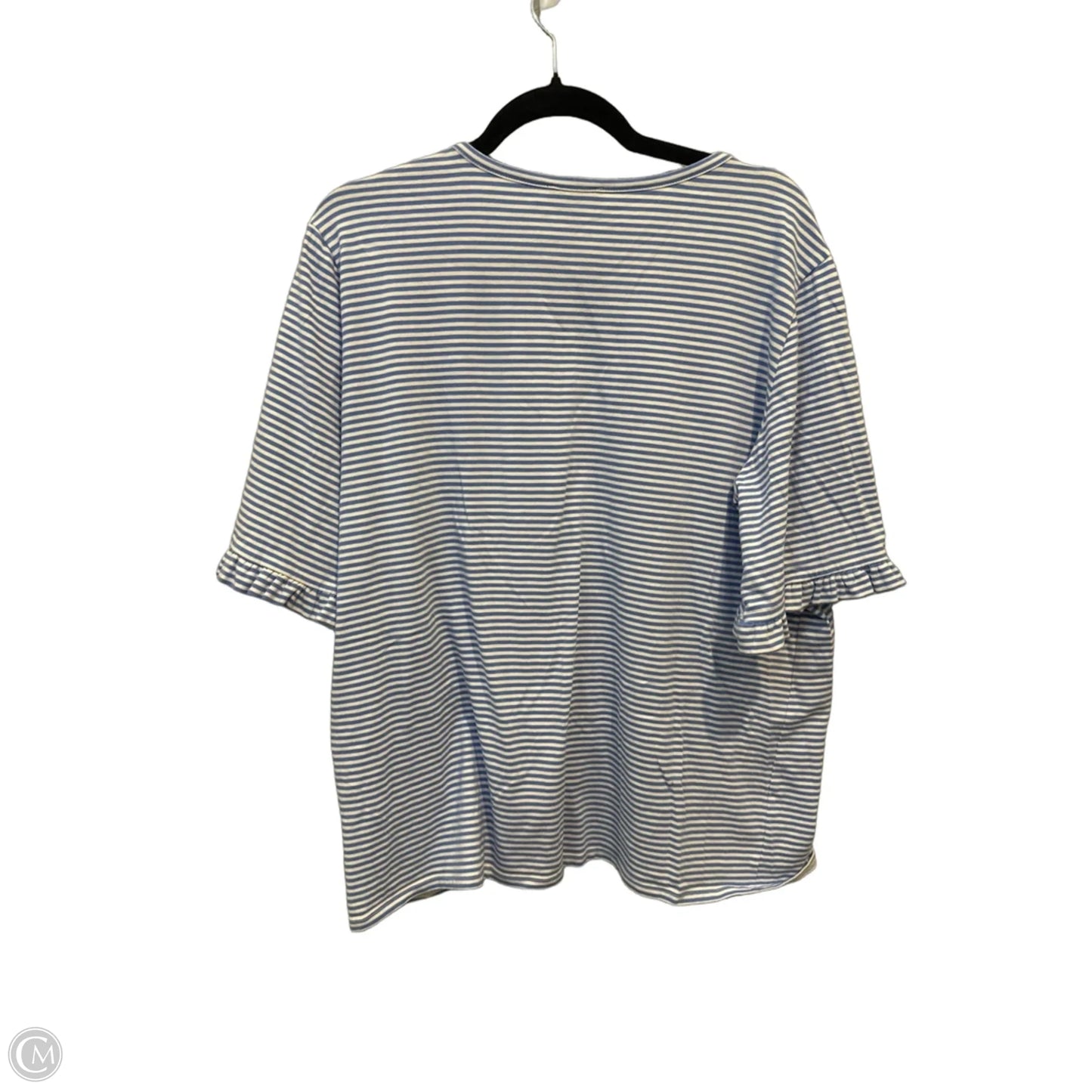 Top Short Sleeve By Jones New York In Striped Pattern, Size: Xl