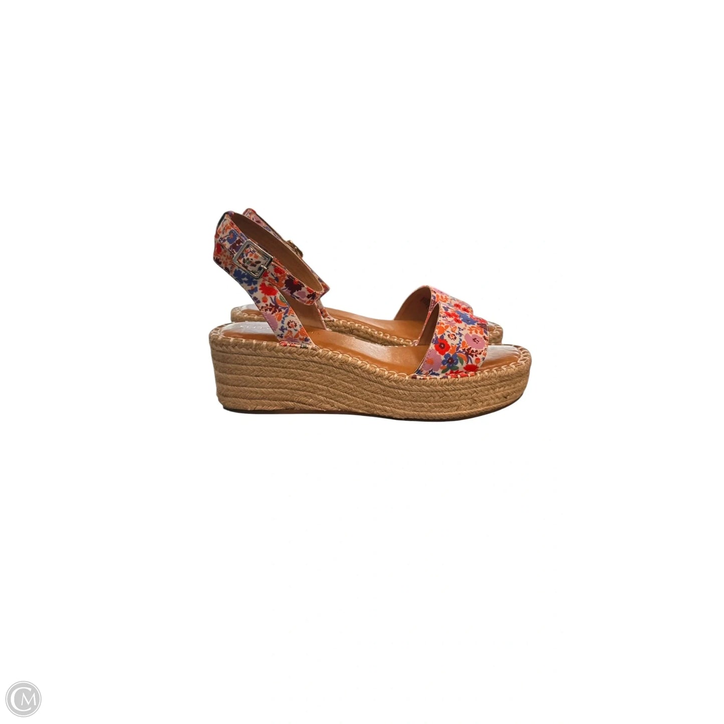Sandals Heels Block By Kelly And Katie In Floral Print, Size: 9.5