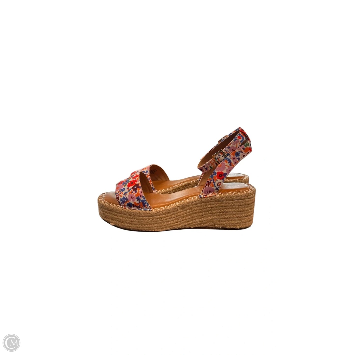 Sandals Heels Block By Kelly And Katie In Floral Print, Size: 9.5