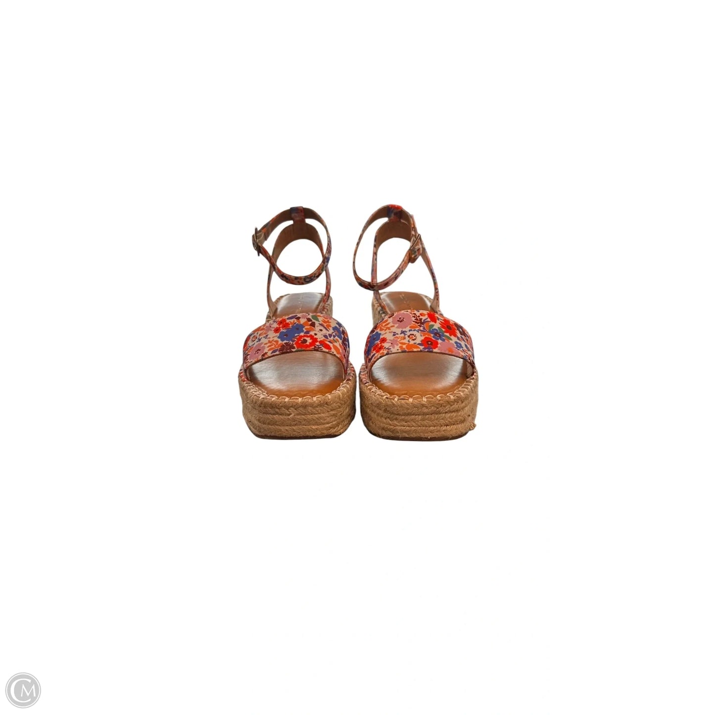 Sandals Heels Block By Kelly And Katie In Floral Print, Size: 9.5