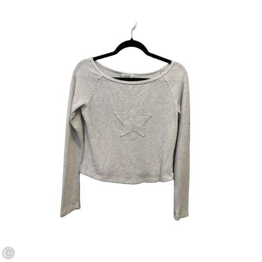 Top Long Sleeve By Just Polly In Grey, Size: Xl