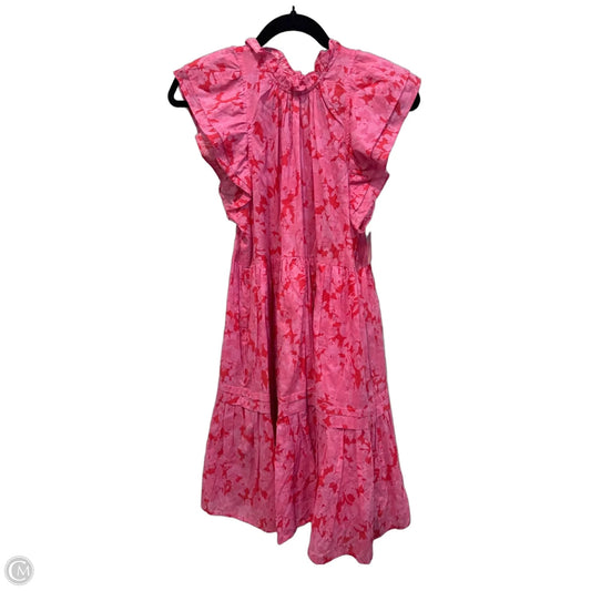 Dress Casual Midi By Karlie In Pink & Red, Size: M