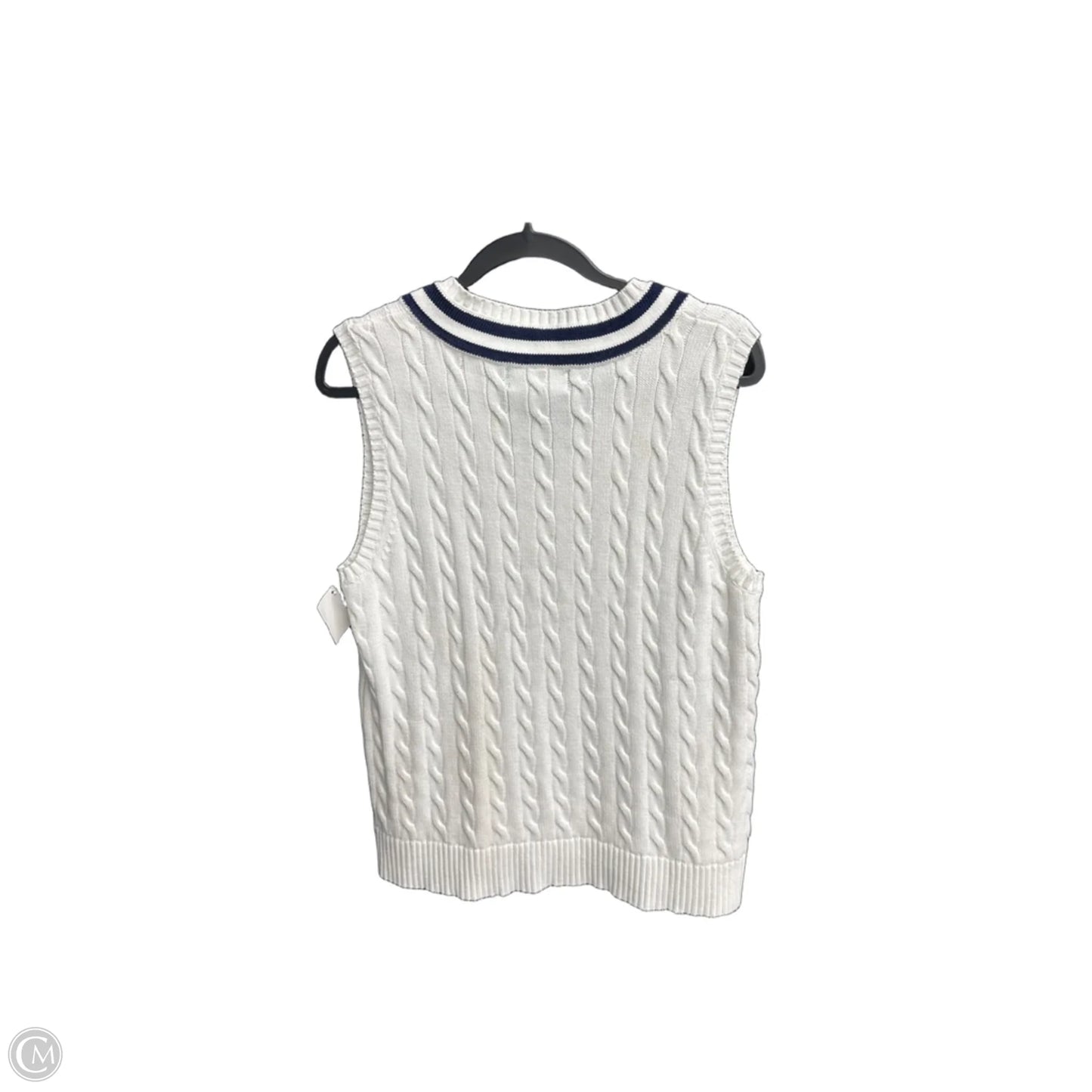 Top Sleeveless By Lauren By Ralph Lauren In Blue & White, Size: Xl