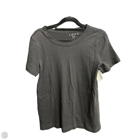 Top Short Sleeve By Loft In Black, Size: Xs