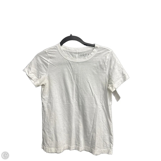 Top Short Sleeve By Loft In White, Size: Xs