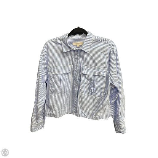 Top Long Sleeve By Loft In Striped Pattern, Size: M