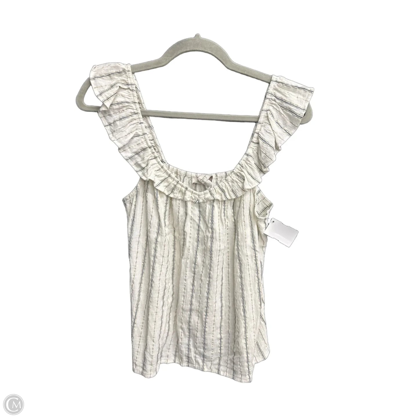 Blouse Sleeveless By Loft In Striped Pattern, Size: Xs