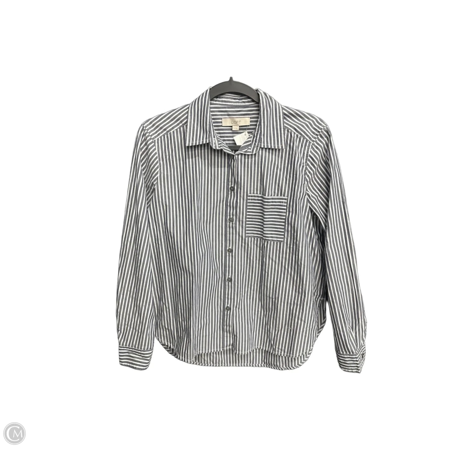 Top Long Sleeve By Loft In Striped Pattern, Size: Xs