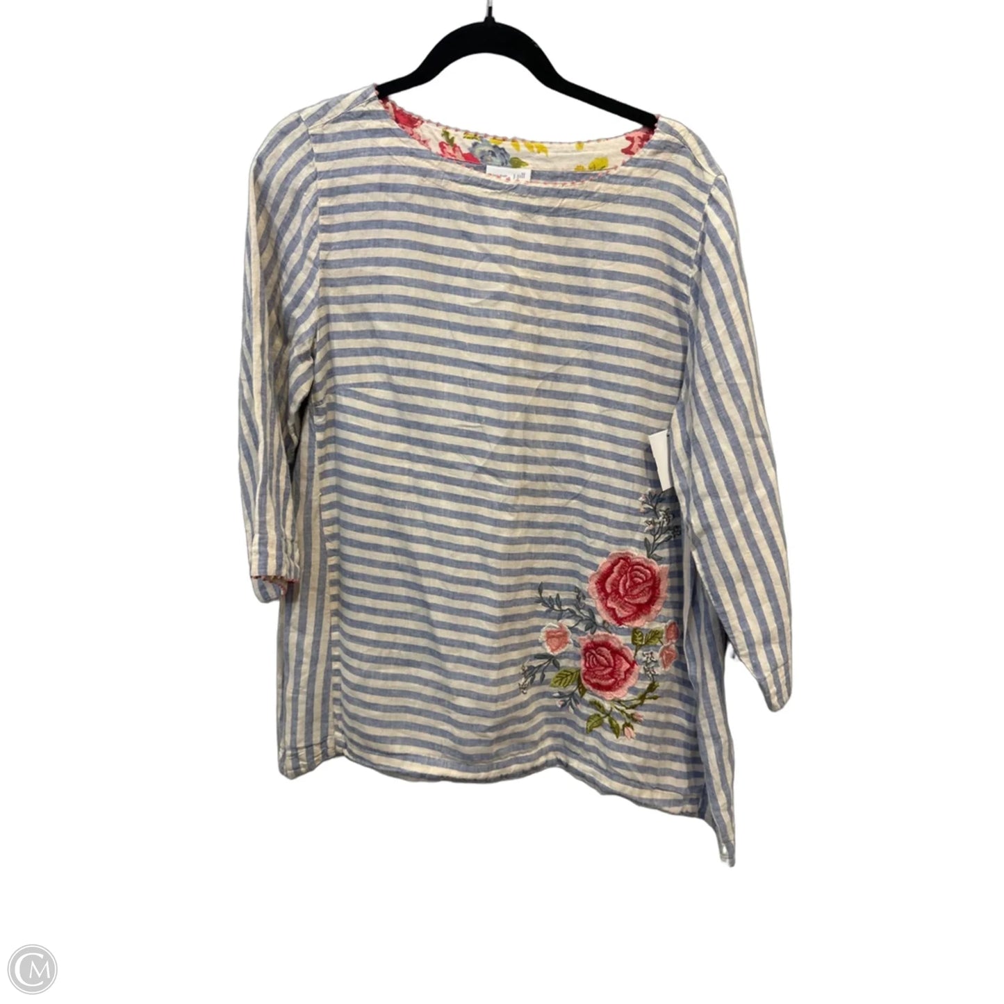 Tunic Long Sleeve By J. Jill In Striped Pattern, Size: L