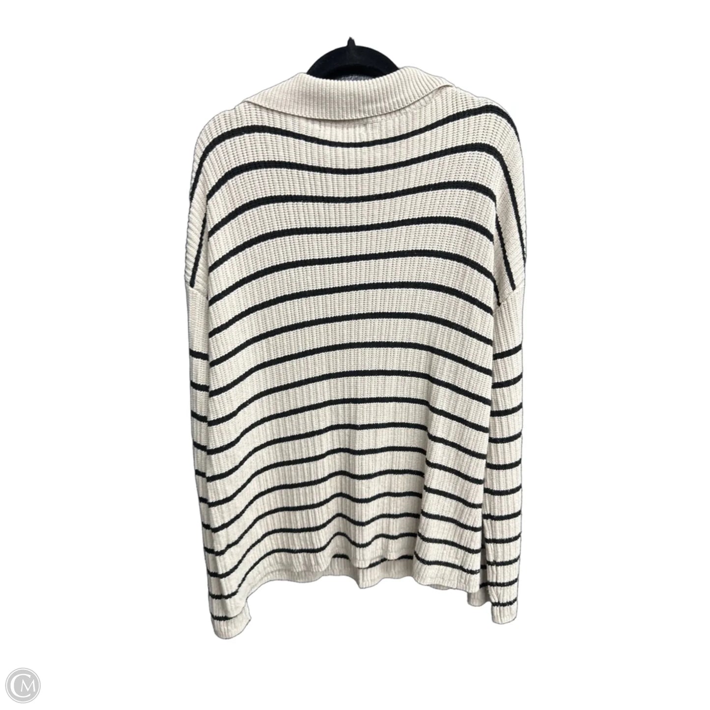 Sweatshirt Collar By Clothes Mentor In Striped Pattern, Size: L