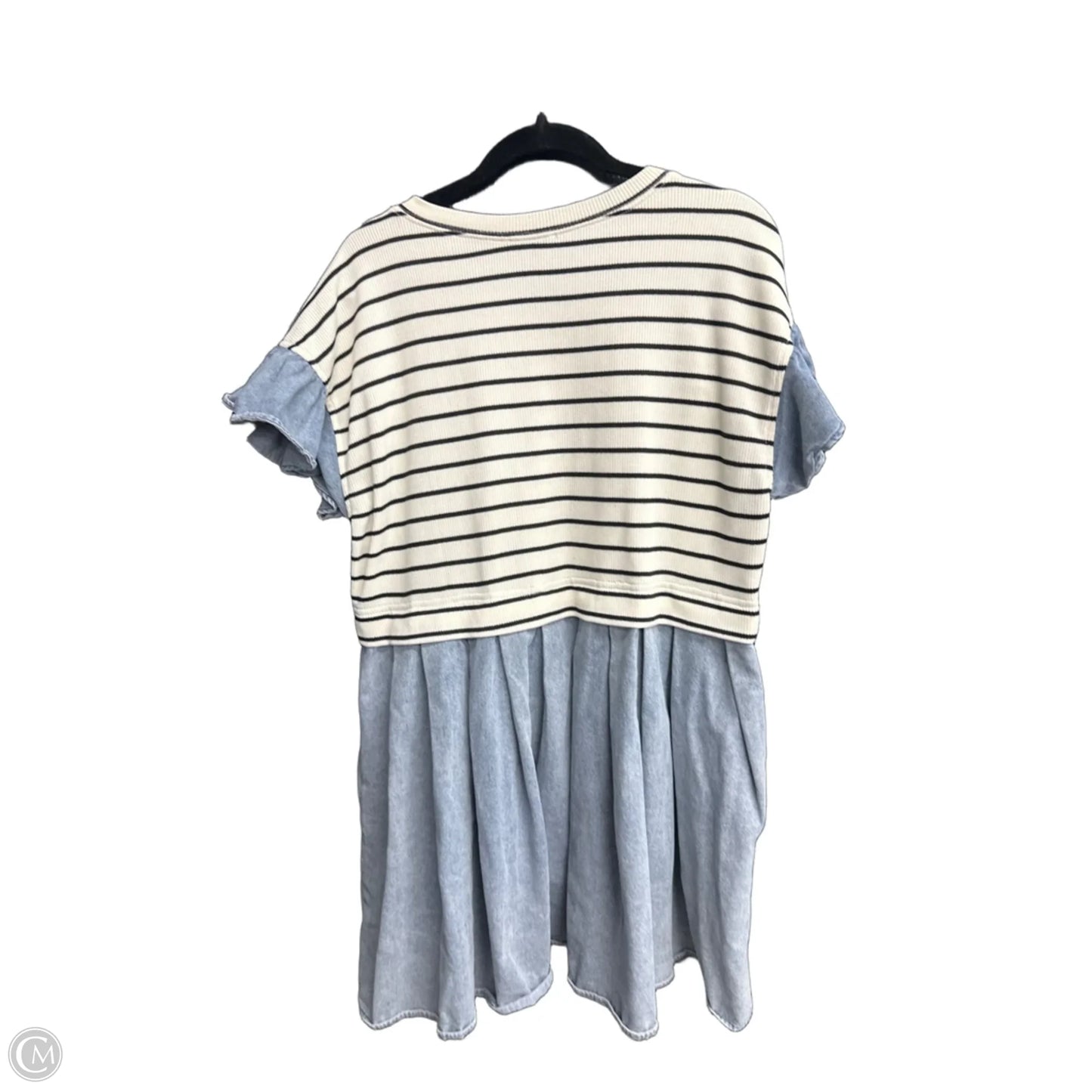 Dress Casual Midi By Entro In Striped Pattern, Size: L