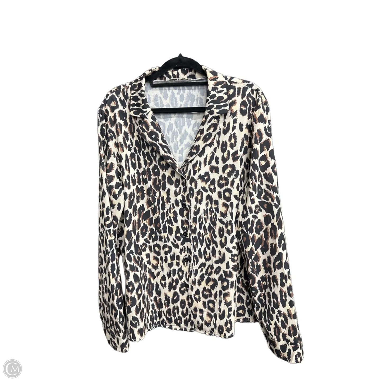 Top Long Sleeve By Ecowish In Animal Print, Size: L