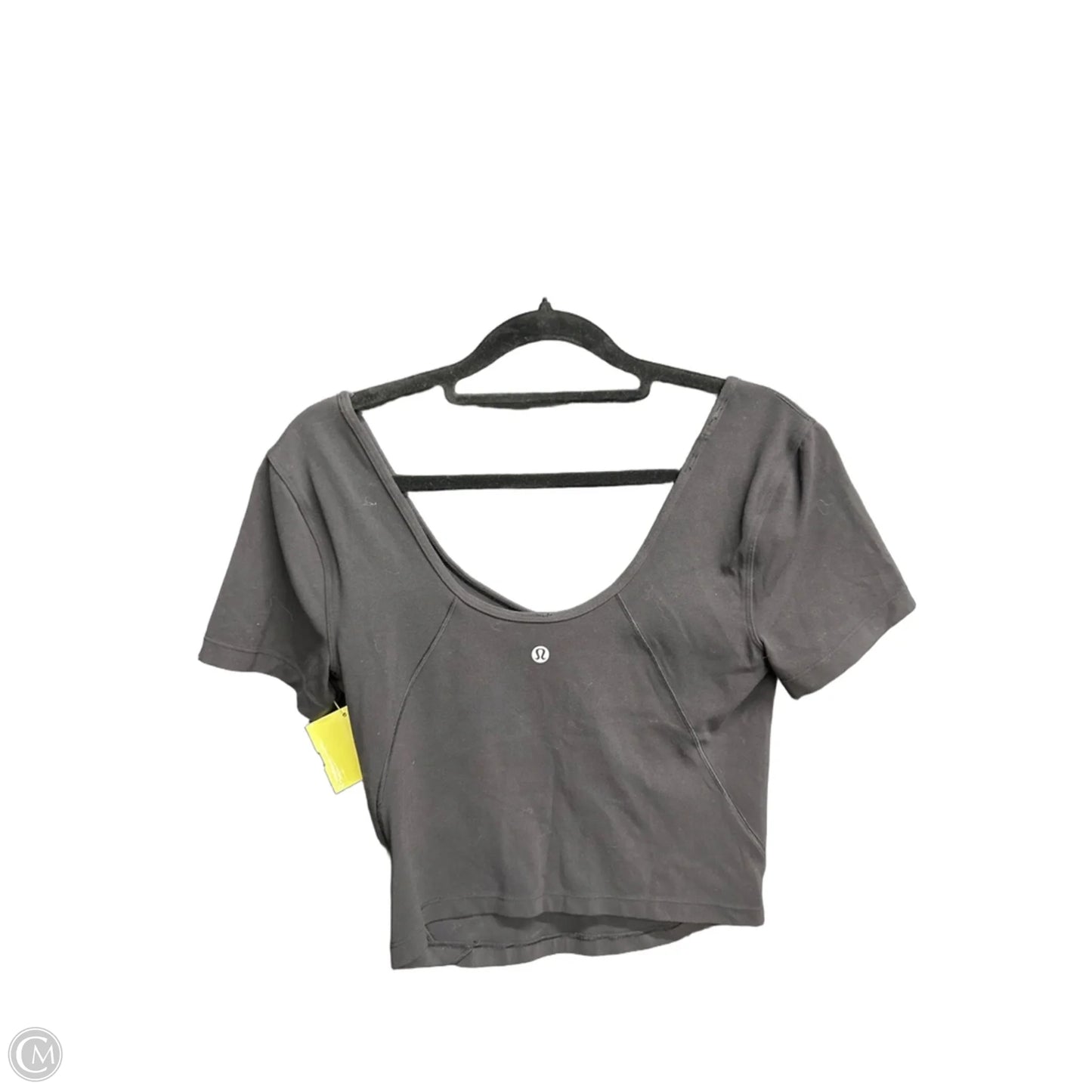 Athletic Top Short Sleeve By Lululemon In Black, Size: S