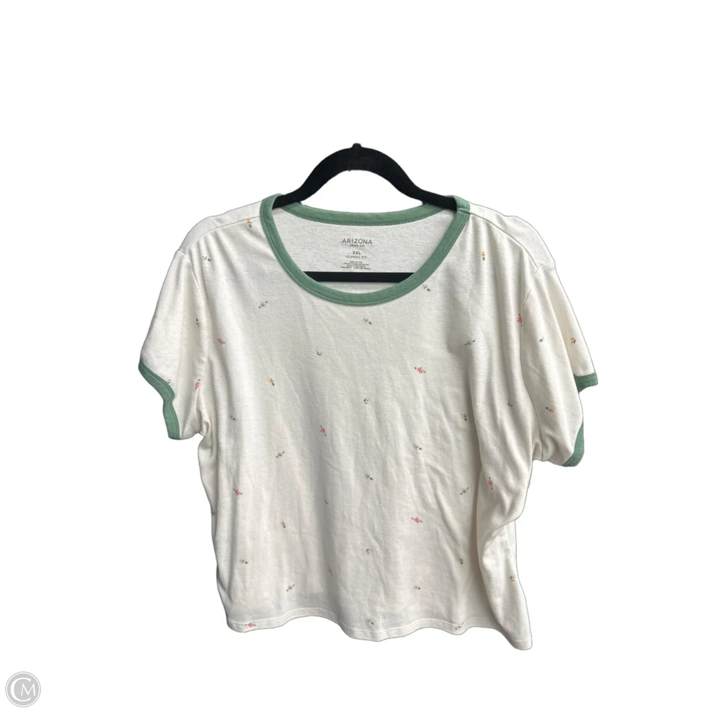 Top Short Sleeve By Arizona In Floral Print, Size: 2x