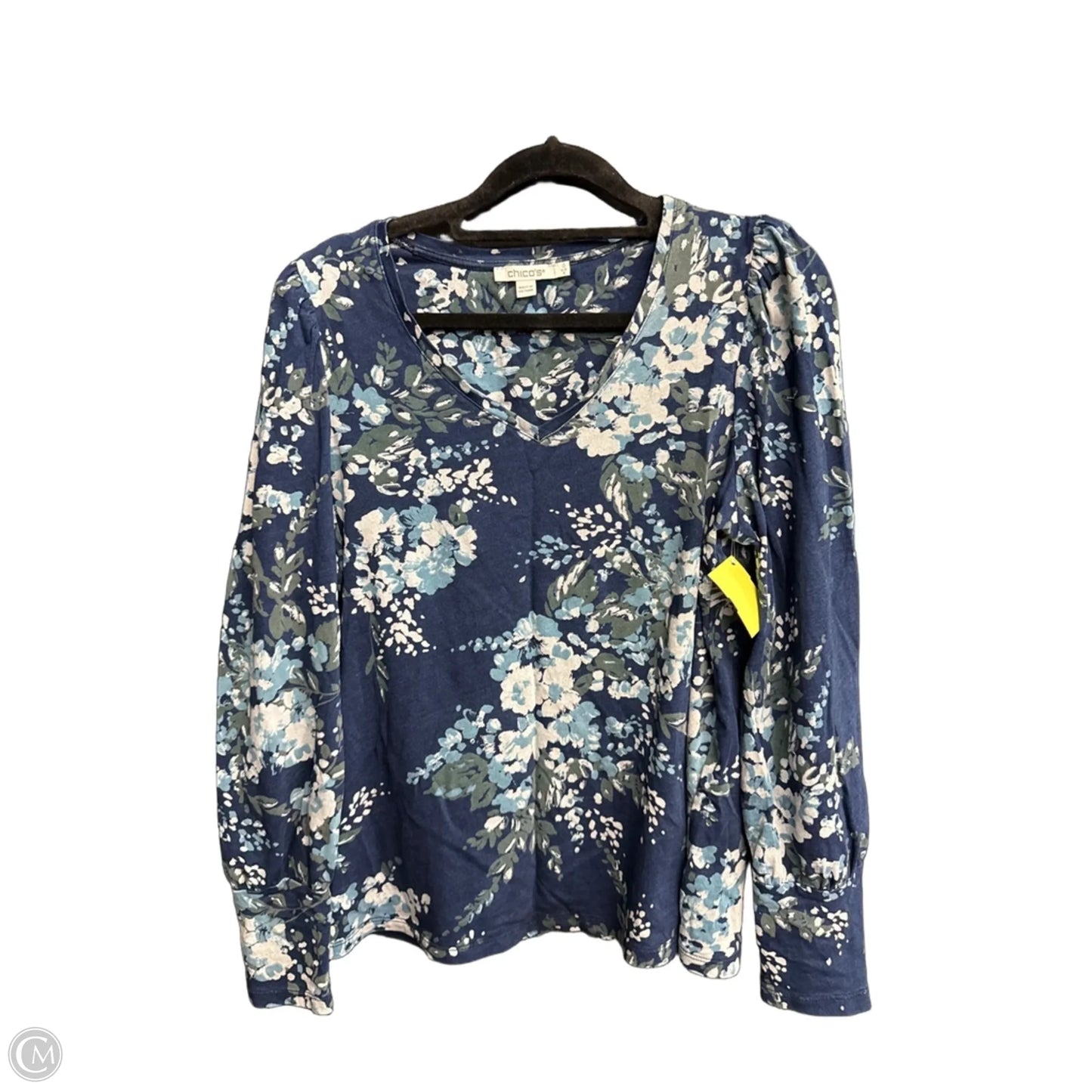 Top Long Sleeve By Chicos In Floral Print, Size: S