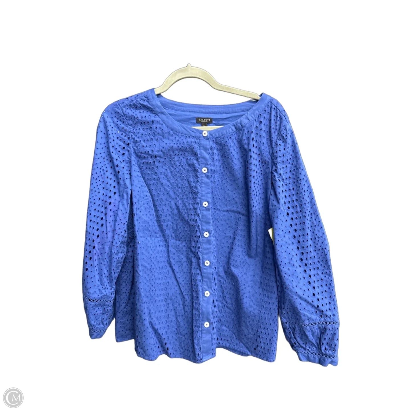 Top Long Sleeve By Talbots In Blue, Size: Xlp