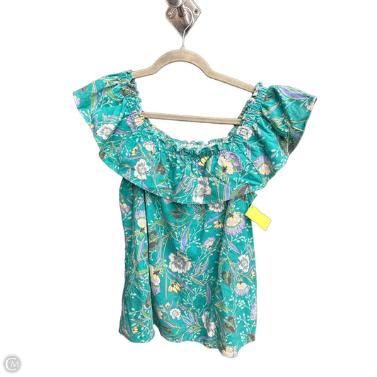 Blouse Short Sleeve By Loft In Floral Print, Size: S