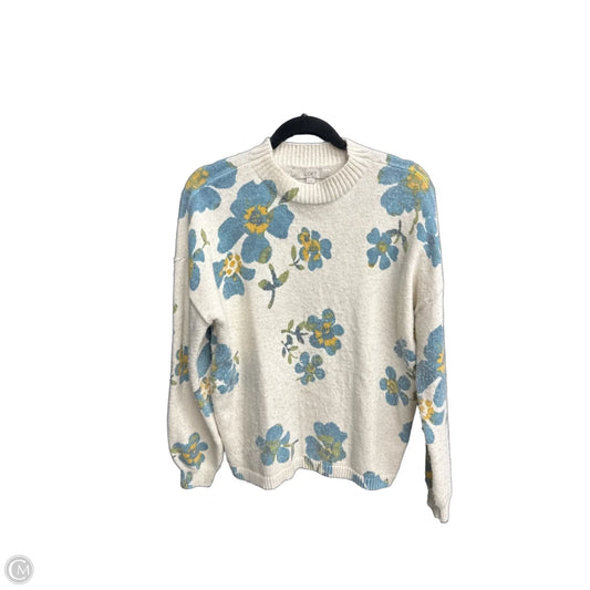 Sweater By Loft In Floral Print, Size: M