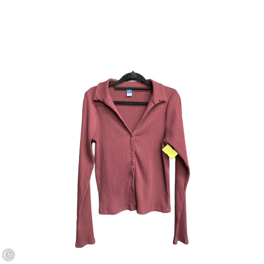 Top Long Sleeve By Old Navy In Maroon, Size: M