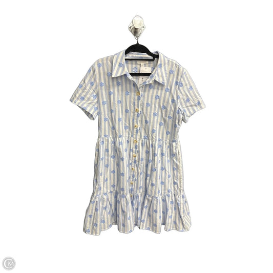 Dress Casual Midi By Blu Pepper In Striped Pattern, Size: L