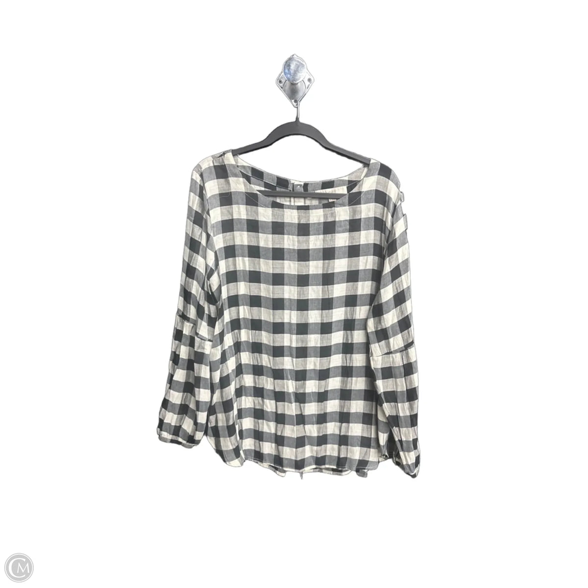 Top Long Sleeve By Loft In Plaid Pattern, Size: Xl