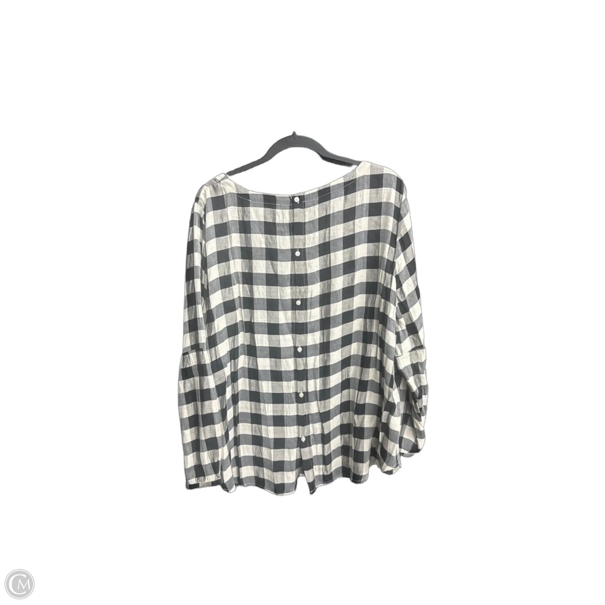 Top Long Sleeve By Loft In Plaid Pattern, Size: Xl