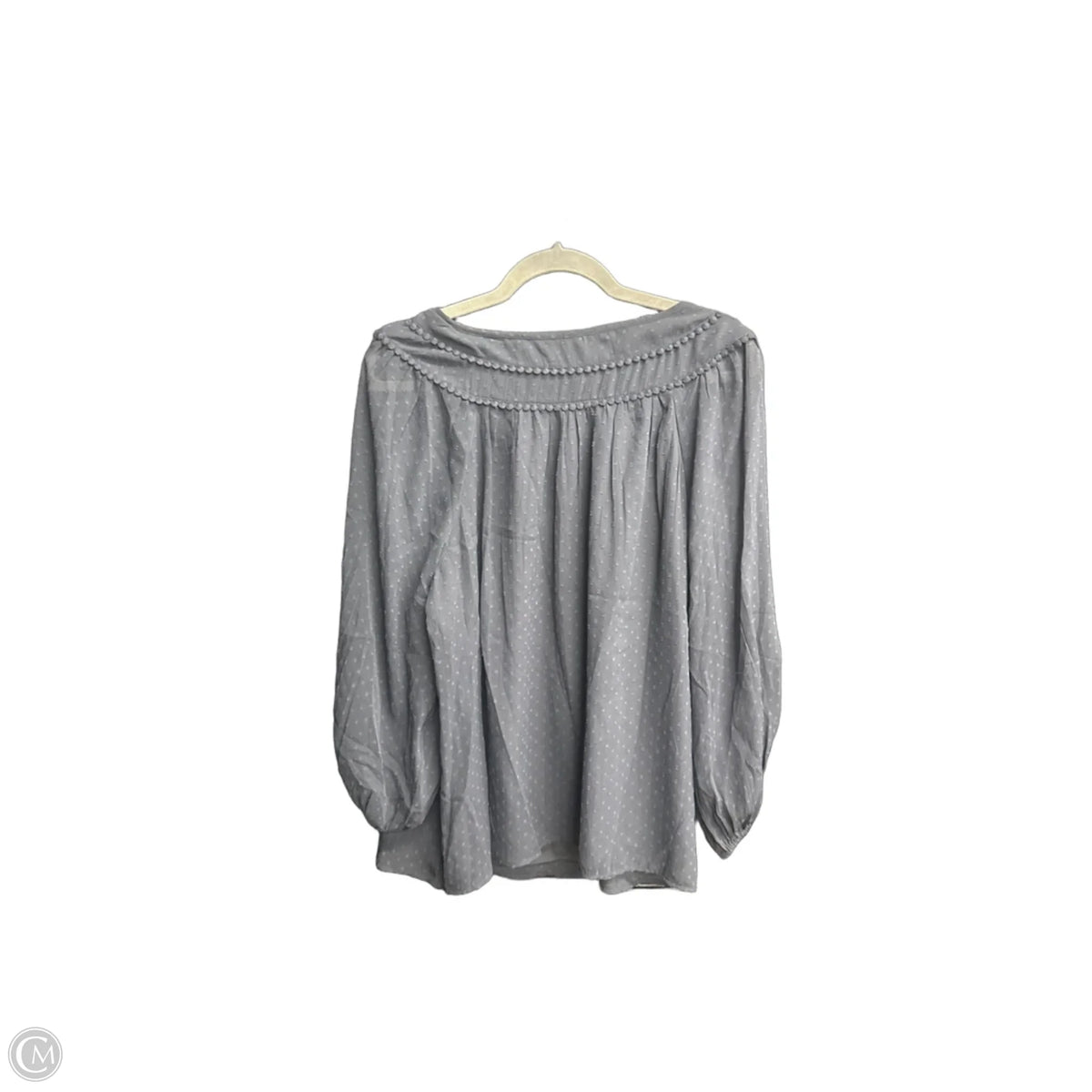 Top Long Sleeve By Loft In Grey, Size: L