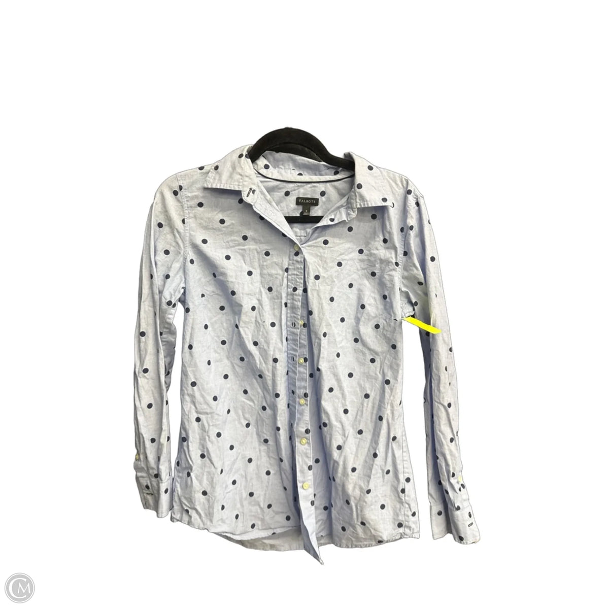 Top Long Sleeve By Talbots In Polkadot Pattern, Size: S
