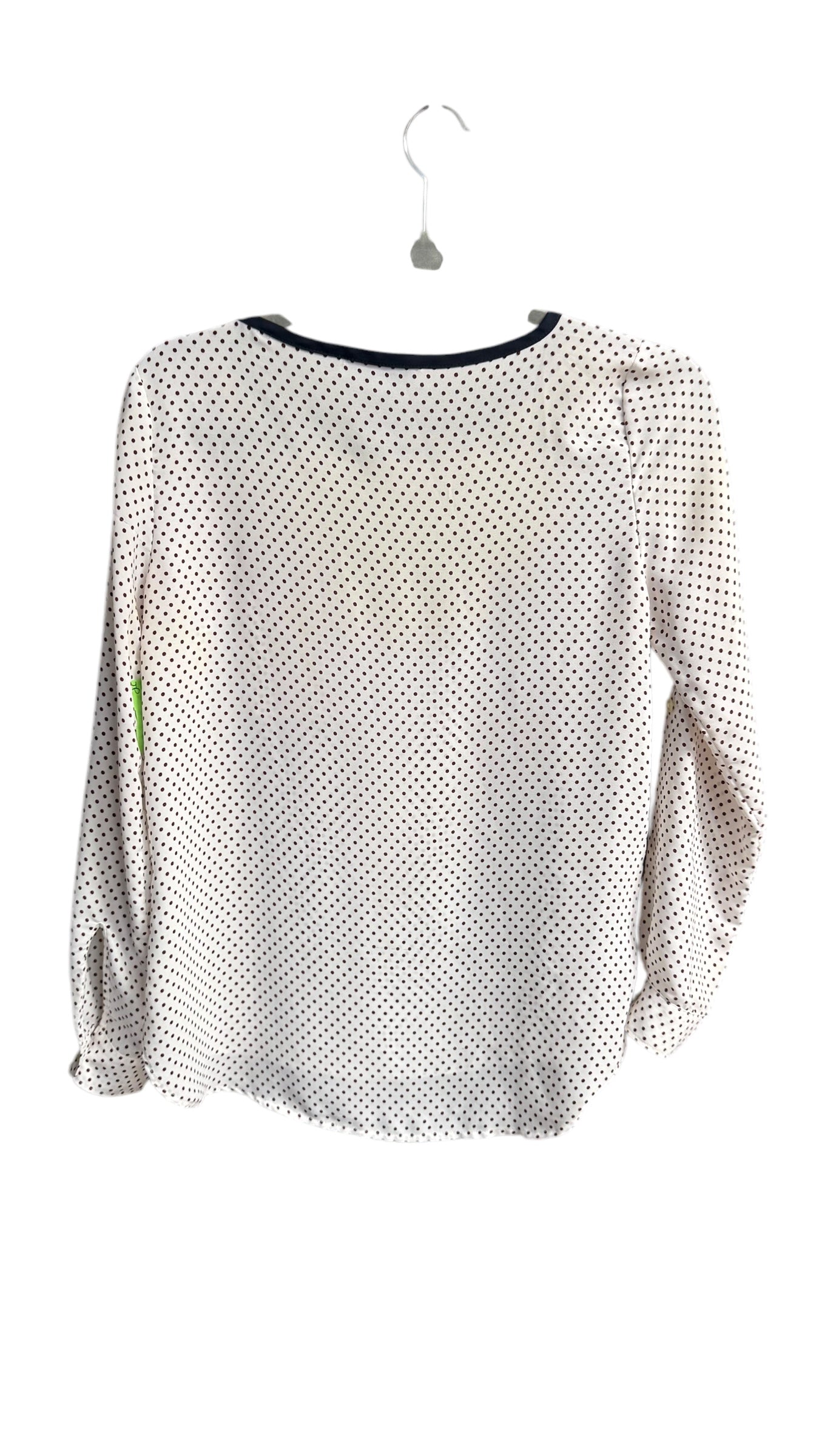 Top Long Sleeve By Loft In Polkadot Pattern, Size: Xs