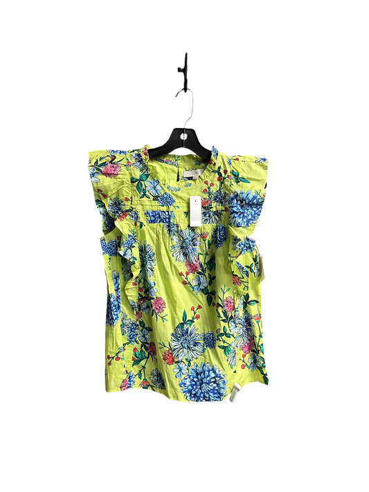 Top Short Sleeve By Loft In Floral Print, Size: S