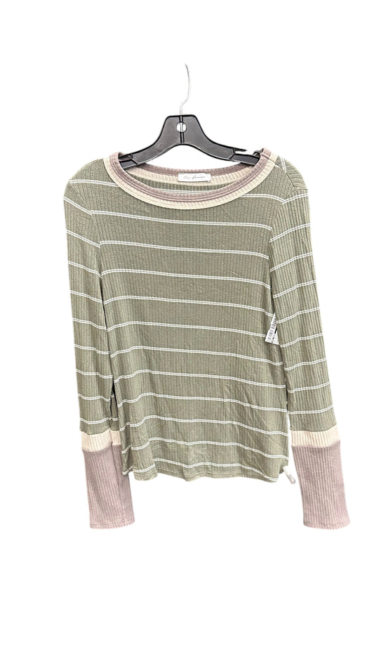 Top Long Sleeve By Ces Femme In Striped Pattern, Size: S