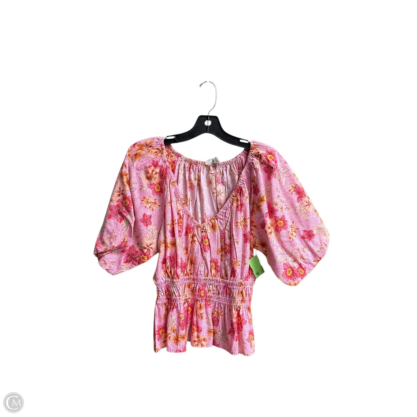 Top Short Sleeve By Loft In Floral Print, Size: M