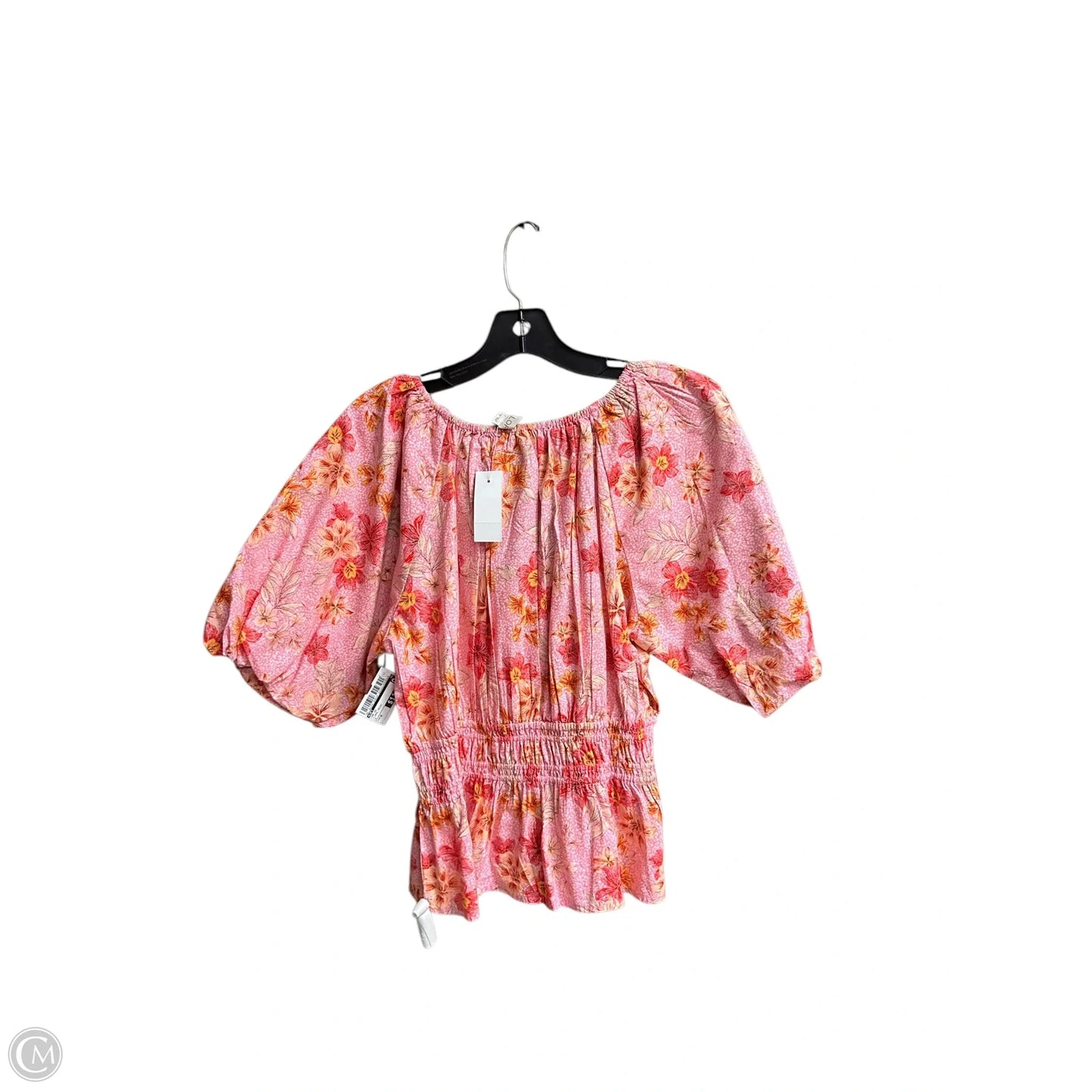 Top Short Sleeve By Loft In Floral Print, Size: M