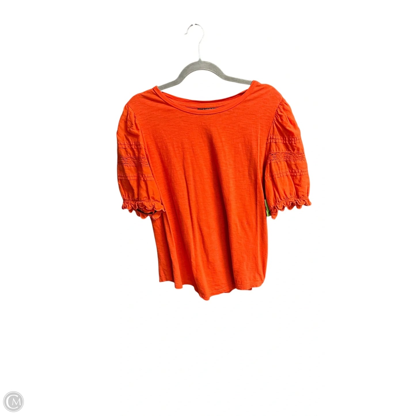 Top Short Sleeve By Ralph Lauren Black Label In Orange, Size: L