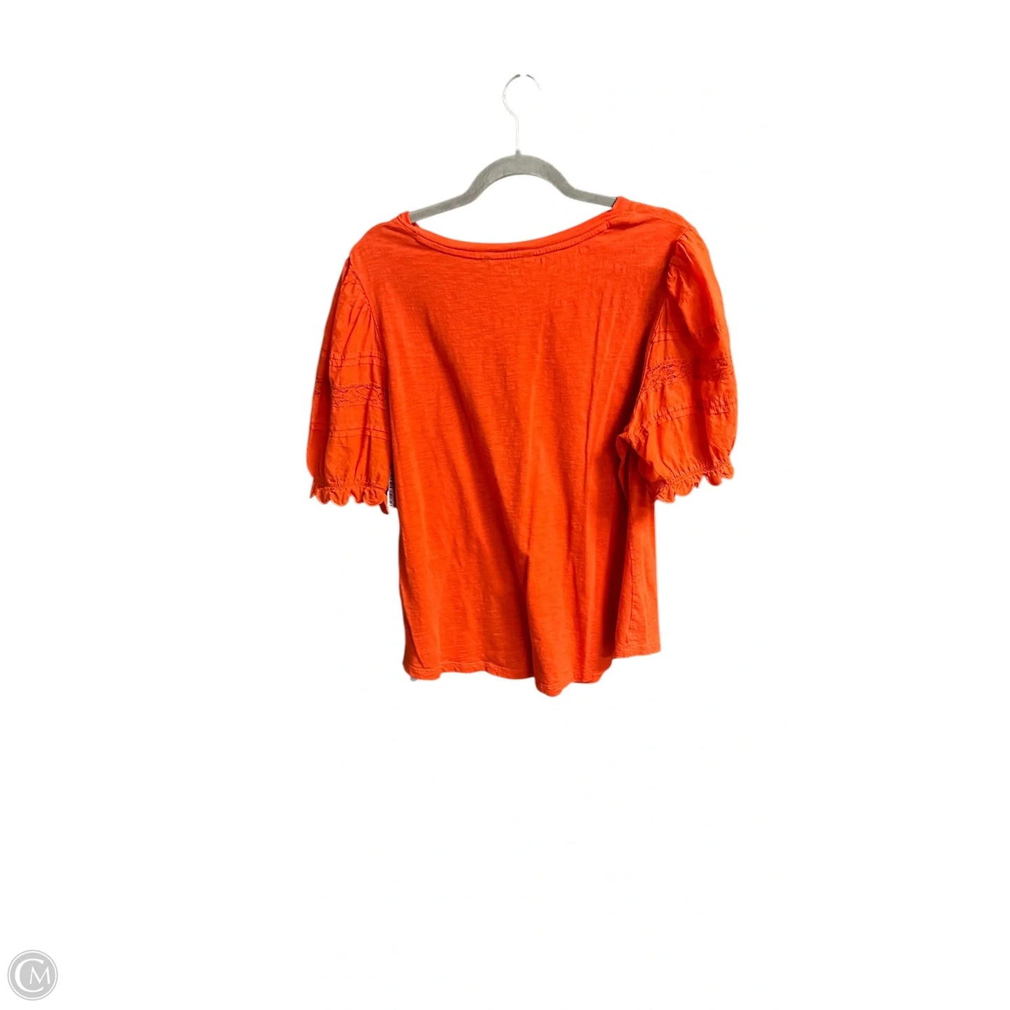 Top Short Sleeve By Ralph Lauren Black Label In Orange, Size: L