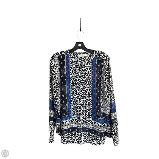 Top Long Sleeve By Loft In Multi-colored, Size: S