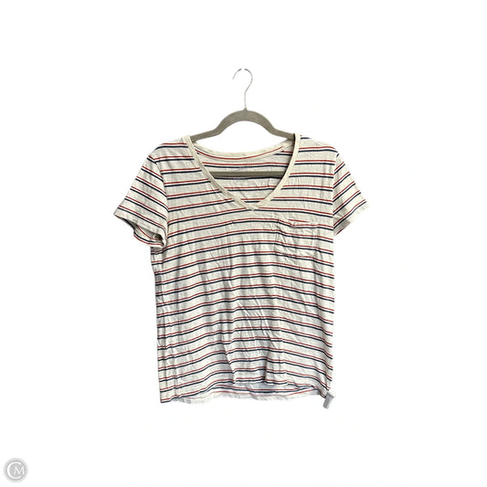 Top Short Sleeve By Universal Thread In Striped Pattern, Size: S