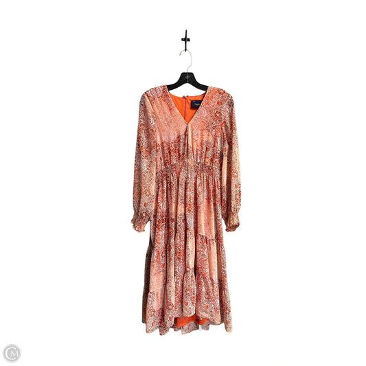 Dress Casual Midi By Just Taylor In Paisley Print, Size: L