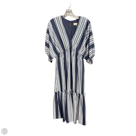 Dress Casual Maxi By Taylor In Blue & White, Size: S
