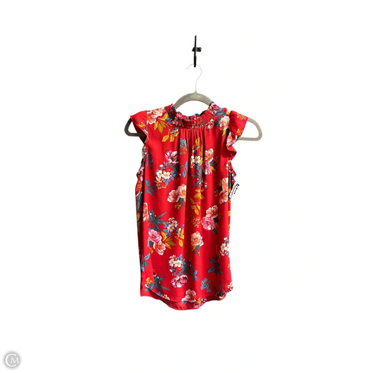 Top Sleeveless By Loft In Floral Print, Size: Xs