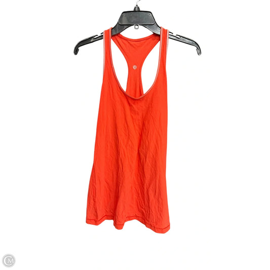 Athletic Tank Top By Lululemon In Orange, Size: L