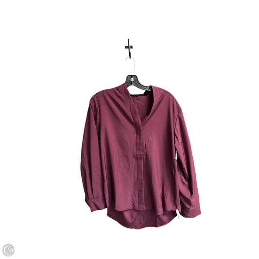 Top Long Sleeve By Eileen Fisher In Maroon, Size: L