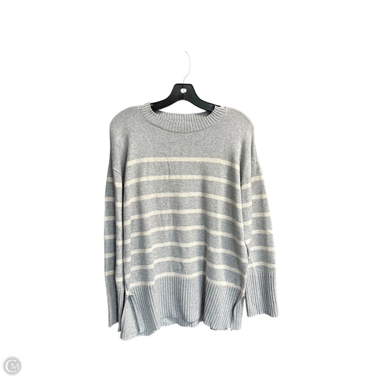 Sweater By Loft In Grey & White, Size: S