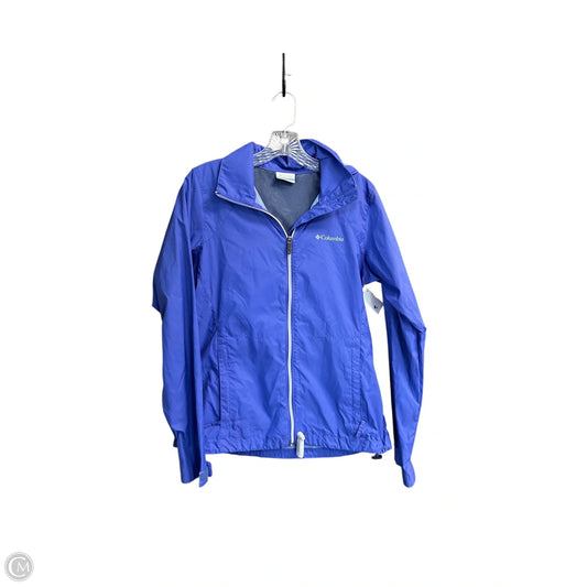 Jacket Windbreaker By Columbia In Blue, Size: S