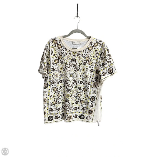 Top Short Sleeve Designer By Tory Burch In Paisley Print, Size: Xl