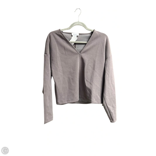 Top Long Sleeve By Evereve In Brown, Size: M