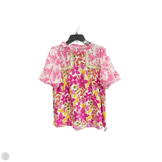 Top Short Sleeve By Jodifl In Multi-colored, Size: L