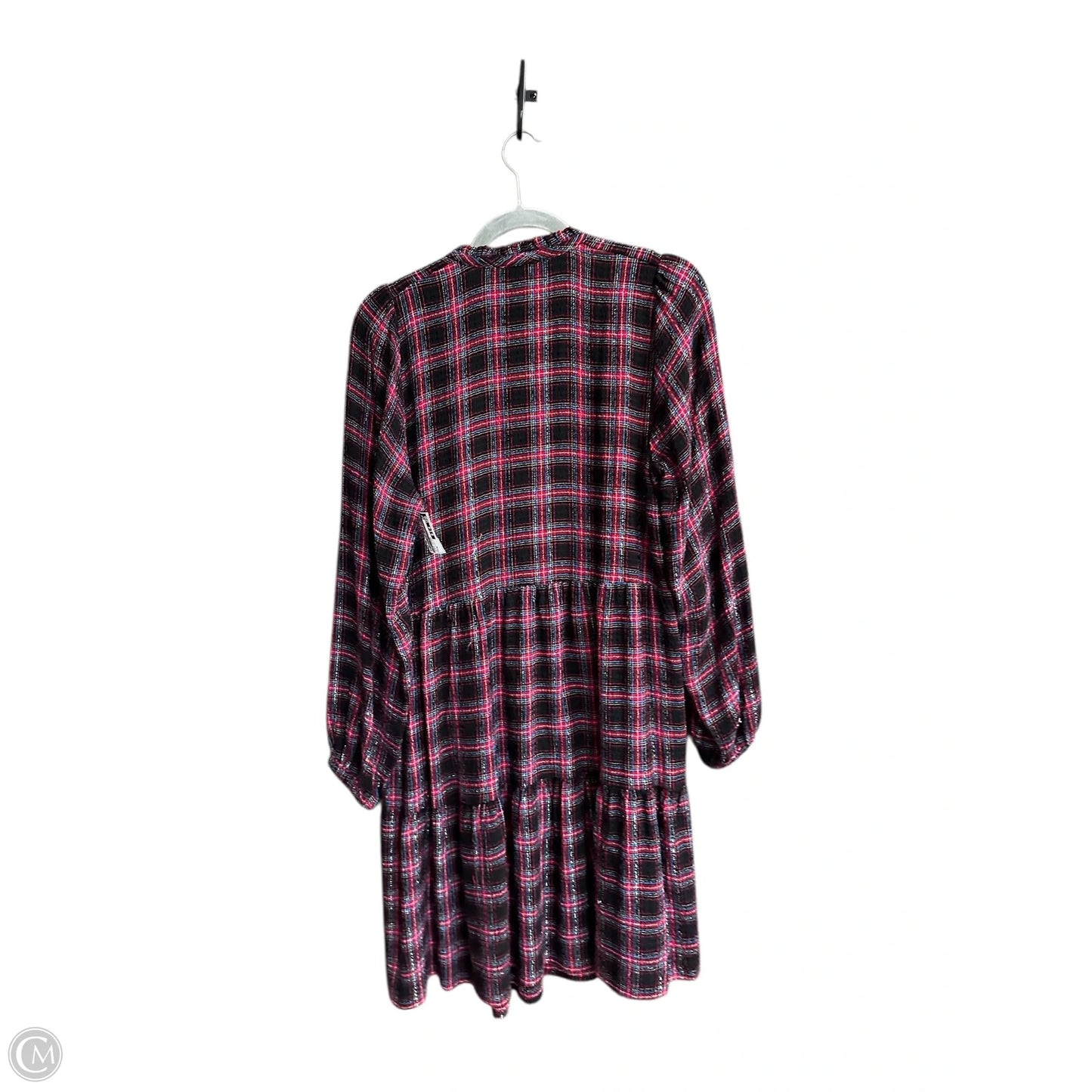 Dress Casual Midi By Loft In Plaid Pattern, Size: M